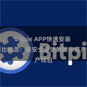 Bitpie APP快速安装 选择比特派：最安全便捷的数字资产钱包