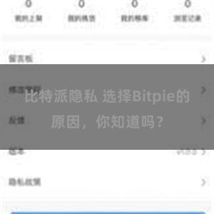 比特派隐私 选择Bitpie的原因，你知道吗？