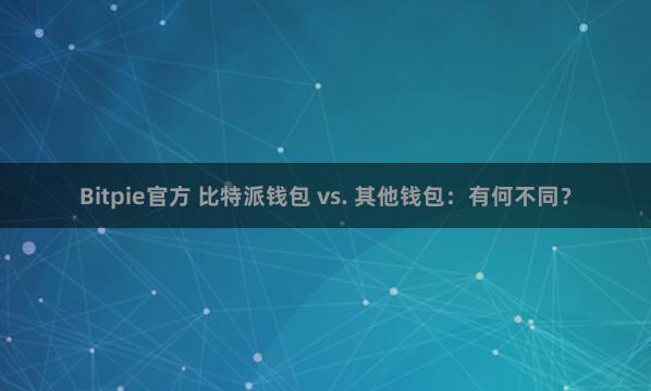 Bitpie官方 比特派钱包 vs. 其他钱包：有何不同？