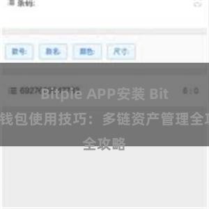 Bitpie APP安装 Bitpie钱包使用技巧：多链资产管理全攻略