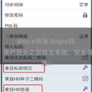 Bitpie转账 Bitpie钱包：资产百分之百自主掌控，安全可靠！