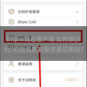 Bitpie钱包客户端 比特派(Bitpie)钱包能删除交易记录吗？