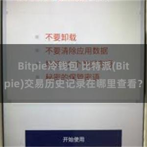 Bitpie冷钱包 比特派(Bitpie)交易历史记录在哪里查看？