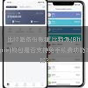 比特派备份教程 比特派(Bitpie)钱包是否支持免手续费功能？