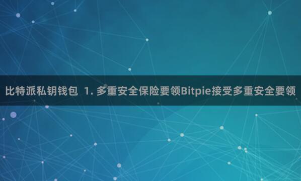 比特派私钥钱包  1. 多重安全保险要领Bitpie接受多重安全要领